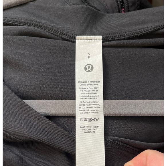 Lululemon Black Off-The-Shoulder Cotton T-Shirt size Small - Picture 5 of 5